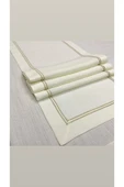 OYA home Altın Sim Çift Dikişli Masa(1) & Ranır(1) & Amerıkan Servis (8) Set -10parça - 3
