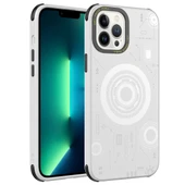 Apple iPhone 12 Pro Max Kılıf Zore Wireless Şarj Özellikli Desenli Hot Kapak - 1