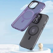 Apple iPhone 14 Pro Max Kılıf Mat Arka Yüzey Wireless Şarj Özellikli Zore Locik Kapak - 4