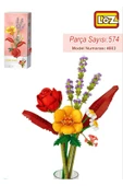 Loz Eternal Flowers Parçalı Yapım Seti – Gül, Hibiskus, Lavanta ve Papatya (574 Parça) - 1