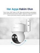 Hybrone Omni Solar Dış Ortam Bataryalı ve Güneş Enerjili Wi-Fi Akıllı Kamera, Renkli Gece Görüşü, 360 Derece Görüntüleme, İnsan Algılama, Siren - 3