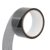 48 mm x 2 Metre Yapışkanlı Sineklik Tülü Tamir Bandı Yırtık Kopmuş Delik Fiber Tül Yapıştırma Gri thumbnail 6