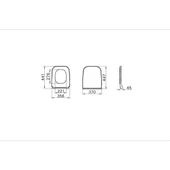 VitrA İntegra Square Kare Rim-Ex Asma Klozet + Slim Duroplast Yavaş Kapanan Klozet Kapağı SET - 3