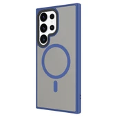 Galaxy S24 Ultra Kılıf Sert PC Arka Yüzey Wireless Şarj Özellikli Zore Flet M-safe Kapak thumbnail 5