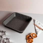 GUARDINI KARE FIRIN TEPSİSİ 24X24CM GRANİT GRİ - 1
