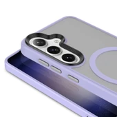 Galaxy S24 Kılıf Sert PC Arka Yüzey Wireless Şarj Özellikli Zore Flet M-safe Kapak thumbnail 2