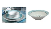 PORSELEN ÇORBA KASESİ MAVİ 15x15x5cm - 1