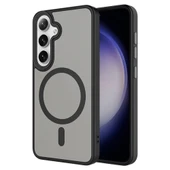 Galaxy S24 Kılıf Sert PC Arka Yüzey Wireless Şarj Özellikli Zore Flet M-safe Kapak thumbnail 1