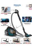 Philips Marathon Ultimate Yüksekemiş Gücü,sessiz Çalışma Led Başlıklı Kumandalı Premium Süpürge Xb9185 - 1