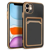 Apple iPhone 12 Kılıf Zore Bark Kartlıklı Kapak thumbnail 1