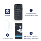Hybrone Akıllı Wi-Fi Kapı Ve Pencere Sensörü, Fiziksel Müdahaleye Karşı Sabotaj Uyarısı, Uygulama ile Uzaktan Kontrol - 5