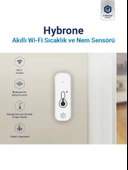 Hybrone Akıllı Wi-Fi Sıcaklık ve Nem Sensörü, Gerçek Zamanlı Sıcaklık ve Nem Verileri, Yüksek Hassasiyet, Uygulama Üzerinden Anında Bildirim - 2