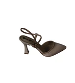 YAZKIŞ Kadın Ten Gümüş Siyah Saten Bilekten Taşlı 9cm Şamdan Topuk Sivri Burun Abiye Ayakkabı thumbnail 9