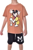 Mickey Baskılı 2'li Şort - T-Shirt Çocuk Takım - 11