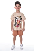 Mickey Baskılı 2'li Şort - T-Shirt Çocuk Takım - 7