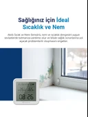 Hybrone Akıllı Wi-Fi LCD Ekranlı Sıcaklık ve Nem Sensörü, Gerçek Zamanlı Sıcaklık ve Nem Verileri, Uygulama Üzerinden Anında Bildirim - 5