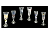 CAM KADEH,ŞARAP,ŞAMPANYA,KOKTEYL  BARDAK SETİ 6 ADET ITALYAN TASARIM 6,2x6,2x20cm - 3