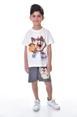 Tazmanya (Tasmanian Devil) Baskılı 2'li Şort - T-Shirt Çocuk Takım - 4