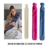 SICAK SU TORBASI 2 Lİ SET,BOYUN VE OMUZ ICIN  UZUN PELUŞ PONPONLU 2LT TERMOFOR 75x13CM thumbnail 1