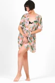 Pareo Plaj Elbisesi Kimono Std Ananas Somon - 5