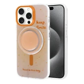 Apple iPhone 15 Pro Max Kılıf M-safe Şarj Özellikli Tak-Çıkar Pop Soketli Zore Tiktok Kapak - 1