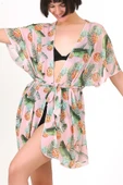 Pareo Plaj Elbisesi Kimono Std Ananas Somon - 6