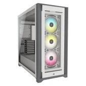 CORSAIR CC-9011213-WW 5000X RGB Temperli Camlı  Mid-Tower ATX Beyaz Gaming Kasa - 1