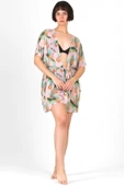 Pareo Plaj Elbisesi Kimono Std Ananas Somon - 4
