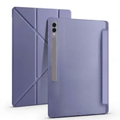 Galaxy Tab S10 Ultra Kılıf Zore Tri Folding Kalem Bölmeli Standlı Kılıf - 8