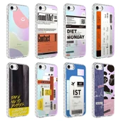 Apple iPhone SE 2022 Kılıf Airbag Kenarlı Renkli Desenli Silikon Zore Elegans Kapak thumbnail 2