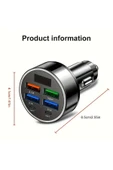 MFS  6'sı 1 Arada Hızlı Şarj Araba Adaptörü, 3.1A & Çift Type-C, Dijital Ekran - 2