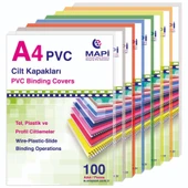 Mapi Cilt Kapağı Plastik Opak A4 160 MIC Beyaz(100 lü) - 1