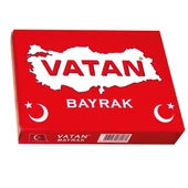 Vatan Masa Bayrağı Türk %100 Polyester 20x30 VT101 ( 10 adet) - 1