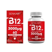 Senkavit B12 3000 Mcg Dil altı (Sublıngual) 60 tablet Çilek Aromalı - 1