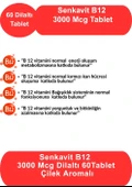 Senkavit B12 3000 Mcg Dil altı (Sublıngual) 60 tablet Çilek Aromalı - 3