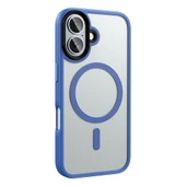 Apple iPhone 16 Plus Kılıf Mat Arka Yüzey Wireless Şarj Özellikli Zore Flet M-safe Kapak - 3