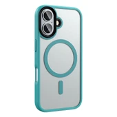 Apple iPhone 16 Plus Kılıf Mat Arka Yüzey Wireless Şarj Özellikli Zore Flet M-safe Kapak - 5