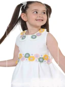 Gülücük Kids G01631-433 Kız Çocuk Keten Jile Elbise thumbnail 2