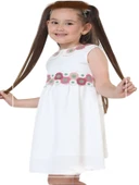 Gülücük Kids G01631-433 Kız Çocuk Keten Jile Elbise thumbnail 4