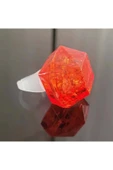 YNT İthalat Kristal Tasarımlı Led Glow Işıklı 3 Modlu Kırmızı Yüzük 3.5 X 5 Cm - 1