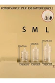 Vipfoni Alevli Kristal Erimiş Hareketli Alevli Eriyen Yapay Pilli Led Mum 9 cm 1 Adet - 3