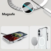 Apple iPhone 16 Kılıf M-safe Şarj Özellikli Airbagli Şeffaf Zore İncek Kapak - 9