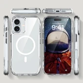 Apple iPhone 16 Kılıf M-safe Şarj Özellikli Airbagli Şeffaf Zore İncek Kapak - 5