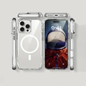 Apple iPhone 16 Pro Kılıf M-safe Şarj Özellikli Airbagli Şeffaf Zore İncek Kapak - 5