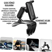 Polham 360 Derece Dönebilen Gösterge Paneli Üzeri Telefon Tutucu, Güneşlik ve Gösterge Panel Uyumlu - 2