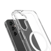 Galaxy S24 Kılıf M-safe Şarj Özellikli Şeffaf Sert PC Zore Embos Kapak thumbnail 7