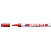 Edding Markör Boya Dekor Yuvarlak Uçlu 1-2 MM Kırmızı 751 (10 adet) - 1