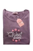 Kadın Battal Yıldız Desenli Kısa Kollu  Şortlu Pijama Takım - 5510 - STLLA PNK - 2