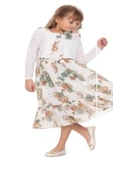 Gülücük Kids G01640-902 Kız Çocuk Şifon Çicekli Bolero Takım Elbise thumbnail 2