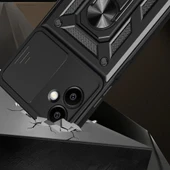 Galaxy A06 Kılıf Magnetik Standlı Kamera Korumalı Zore Sürgülü Vega Kapak - 4